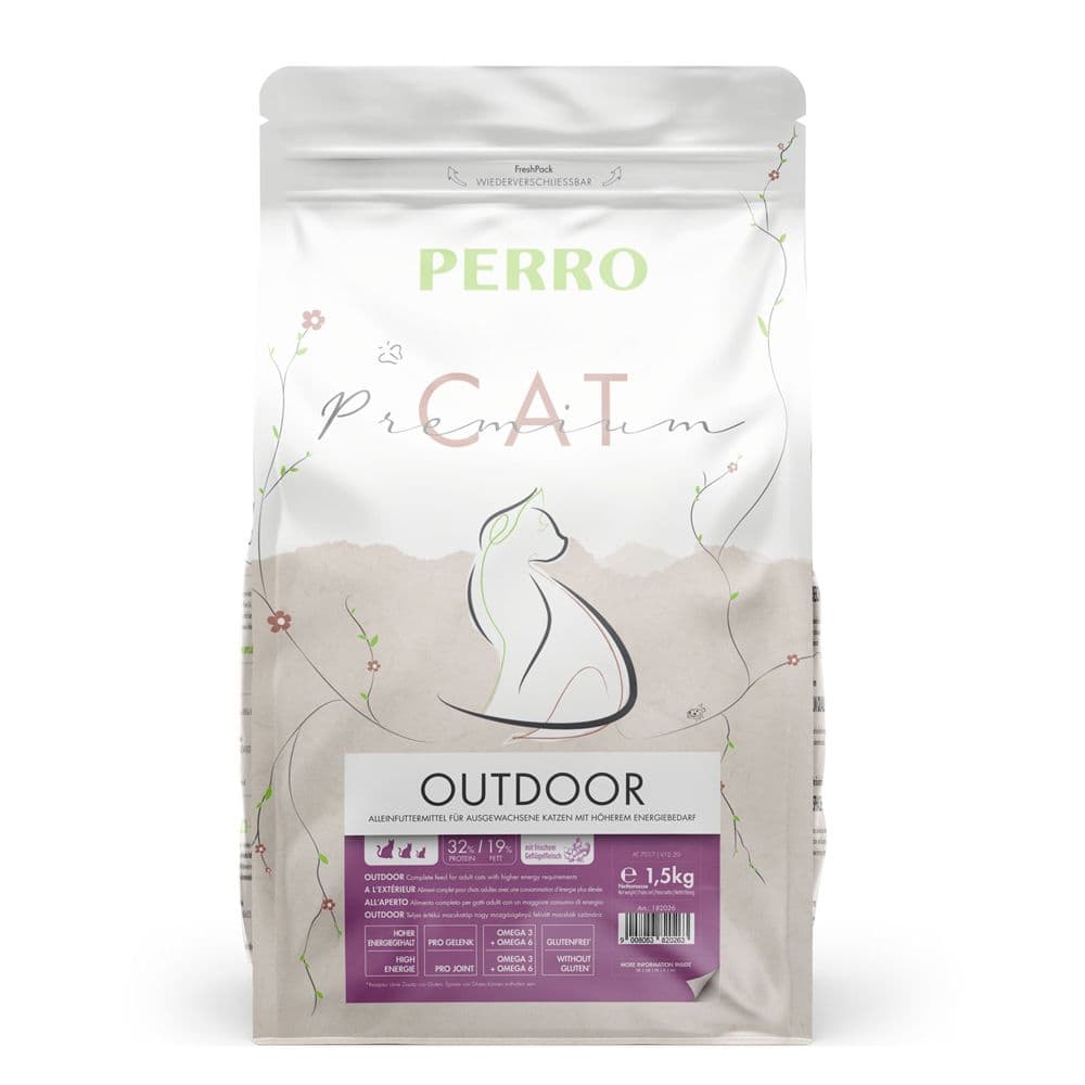 PERRO Cat Premium - Outdoor - Alimento secco per gatta da esterno 1,5 