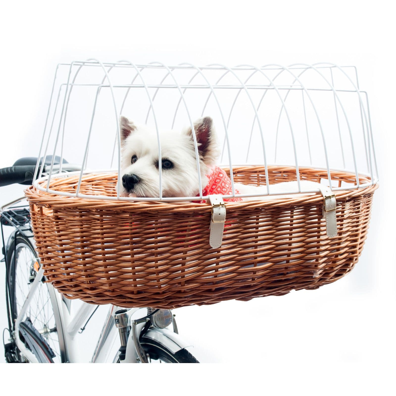 Aumüller Cesta per animali da bicicletta in vimini bollito - montaggio view 2