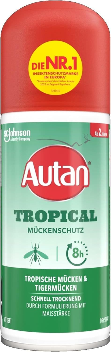 Autan Tropical Mückenschutz Dry Spray Travel Essentials 100 ml