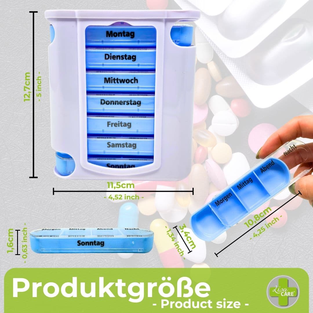 LisaCare scatola per compresse - dispensatore di farmaci per 7 giorni  view 2