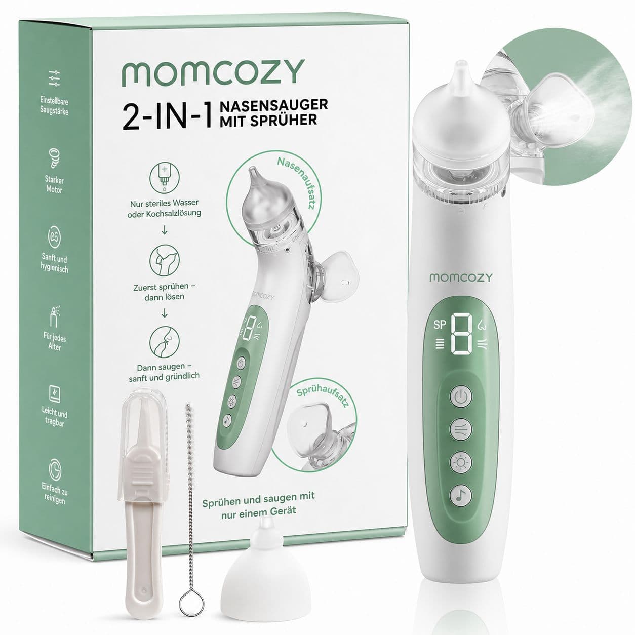 Aspiratore nasale elettrico per bambini Momcozy BreezyClear 1 St
