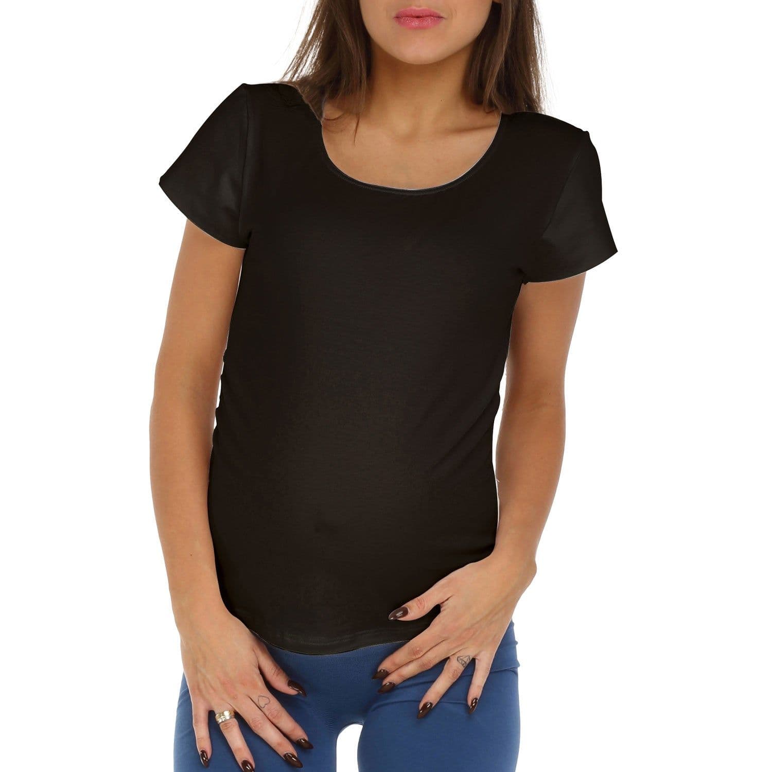 MYSANITY® Shirt Gravidanza Modal bielastica Nero 1 St