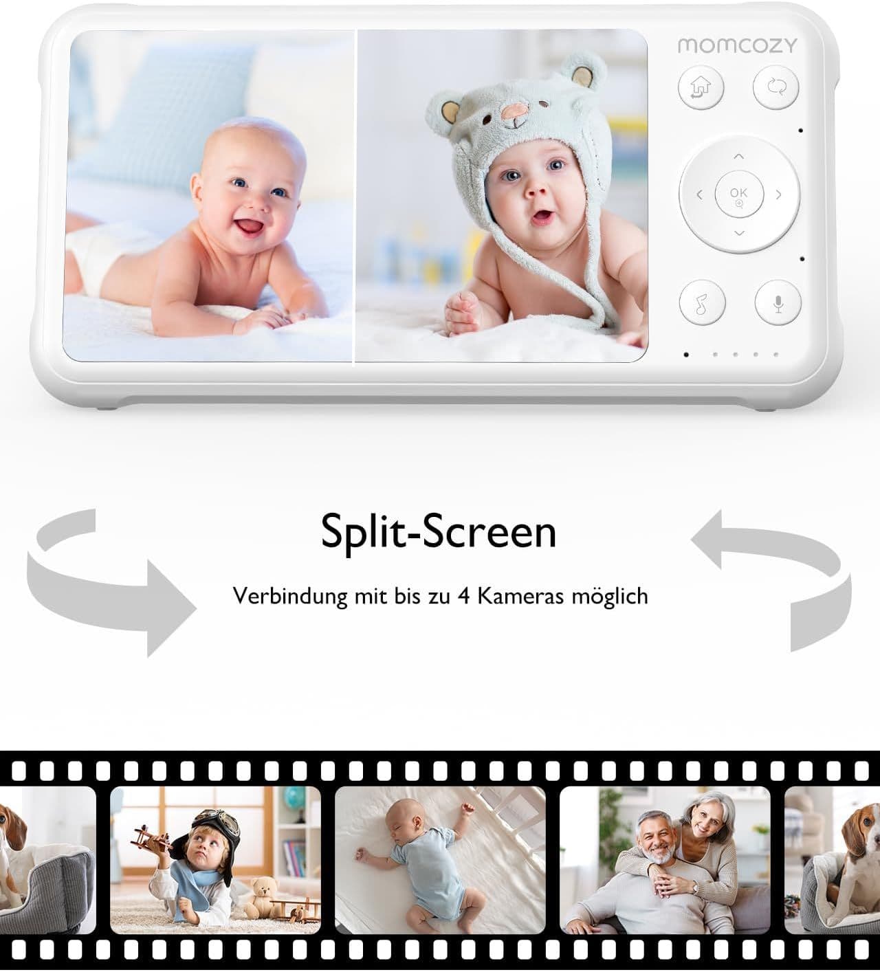 Baby monitor con telecamera Momcozy da 5 pollici con video HD 1080P 1  view 2