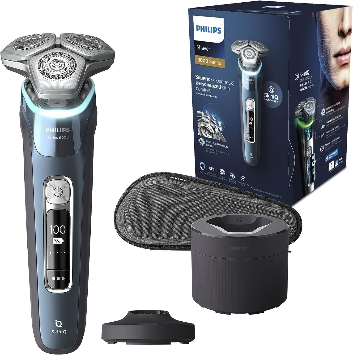 Philips Shaver Series 9000 - Rasoio elettrico a secco e umido per uomo