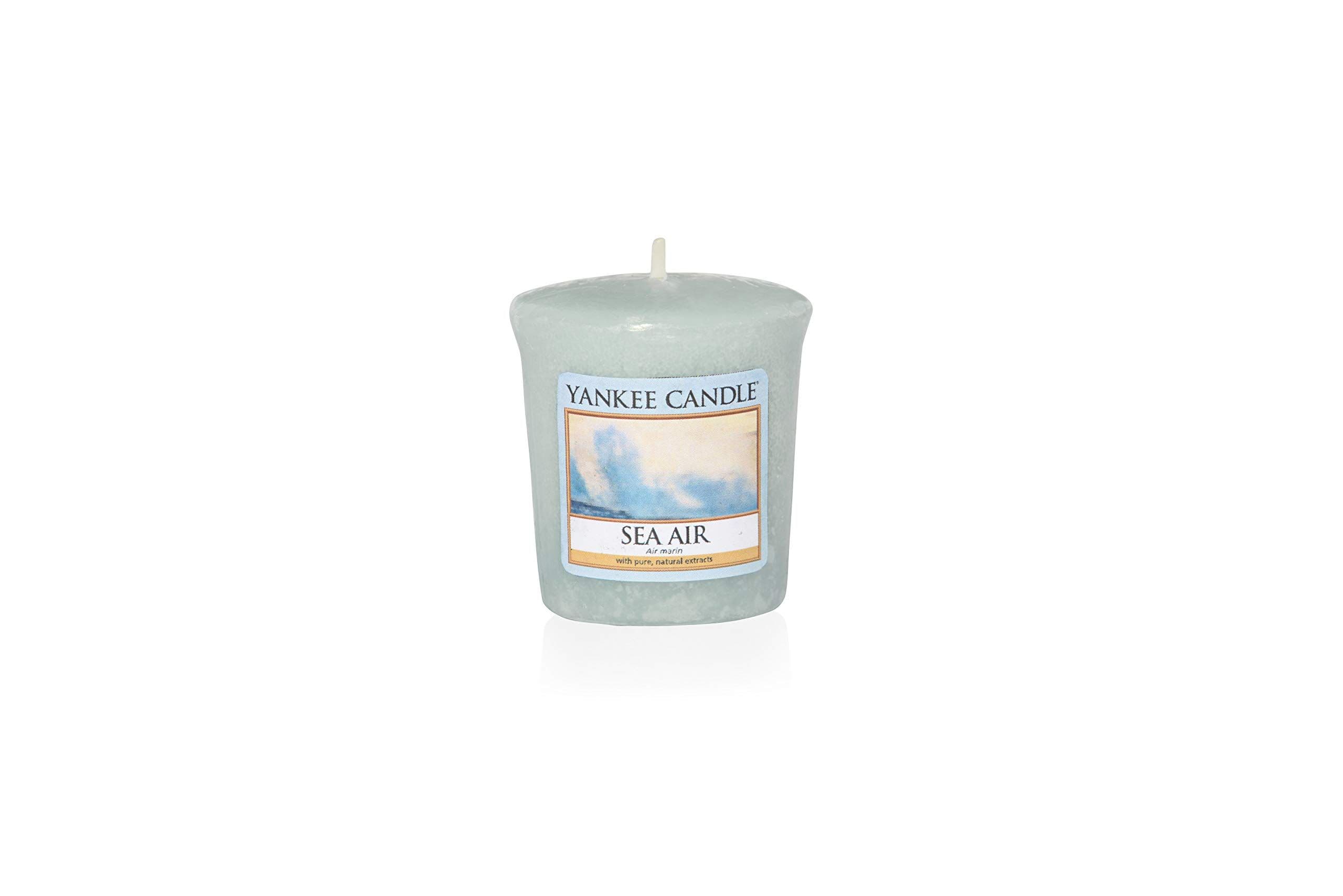 Candela Votiva Yankee Candle Mare Azzurro, Cera, Blu, 4.6 x 4.5 x 5 cm