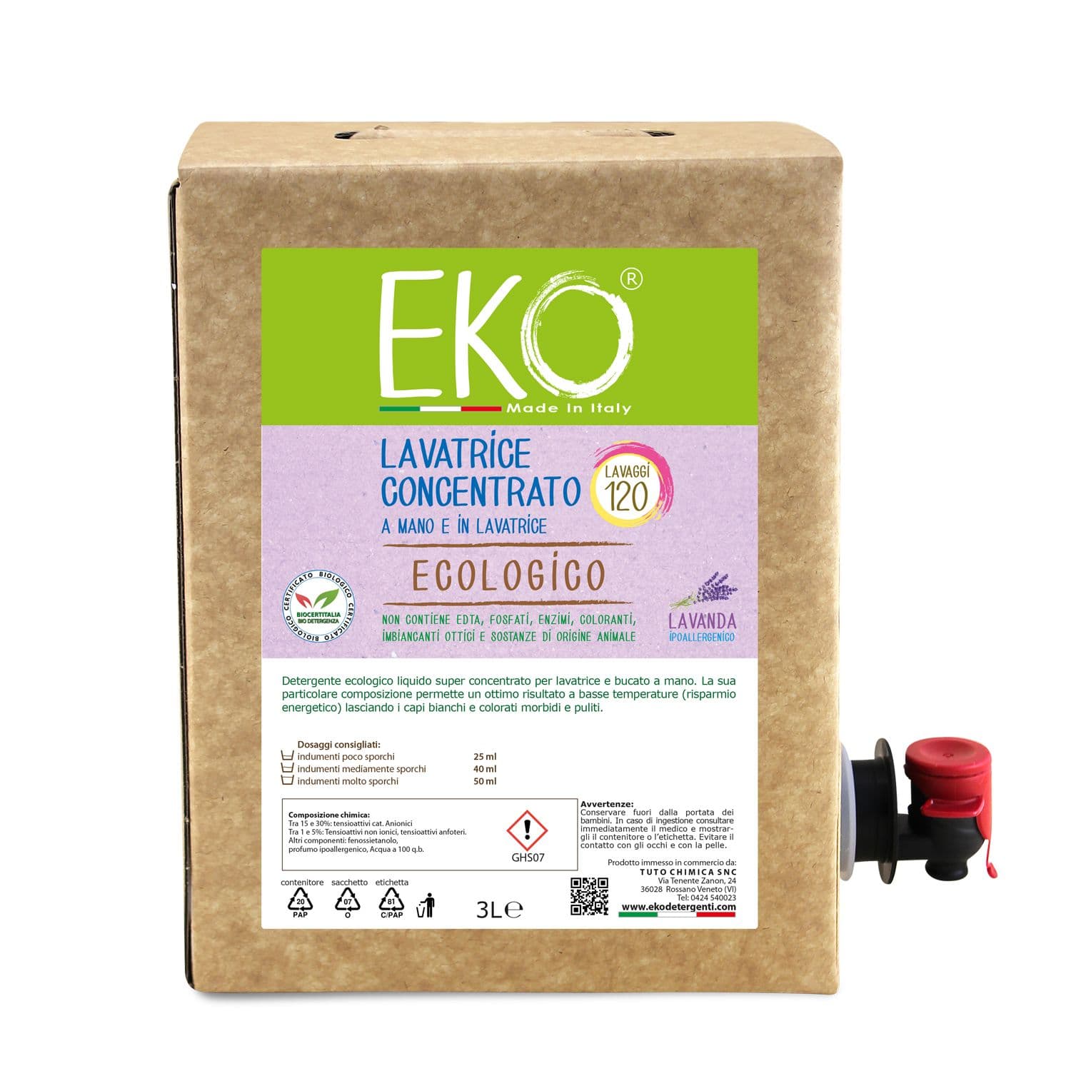 Eko Detersivo Ecologico Lavatrice E Bucato A Mano 3 l