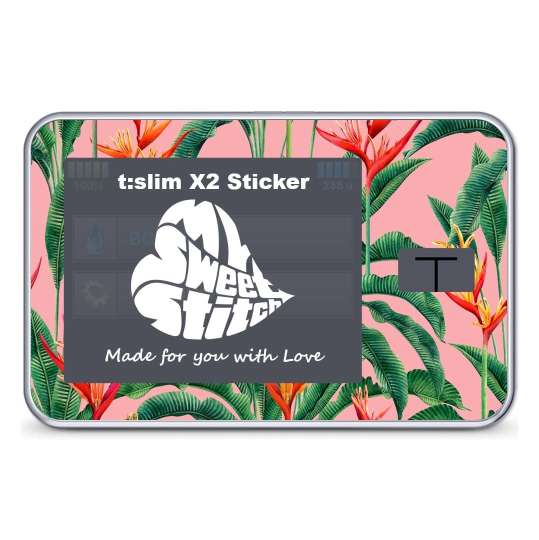 MySweetStitch | Tandem t:slim X2 Sticker | Tropical Pink 1 pz Accessor