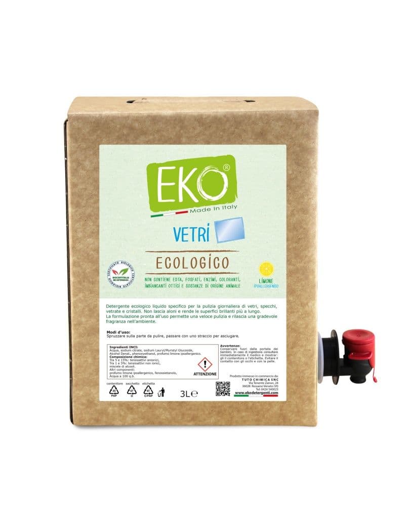 Eko Detergente Vetri Ecologico 3 l