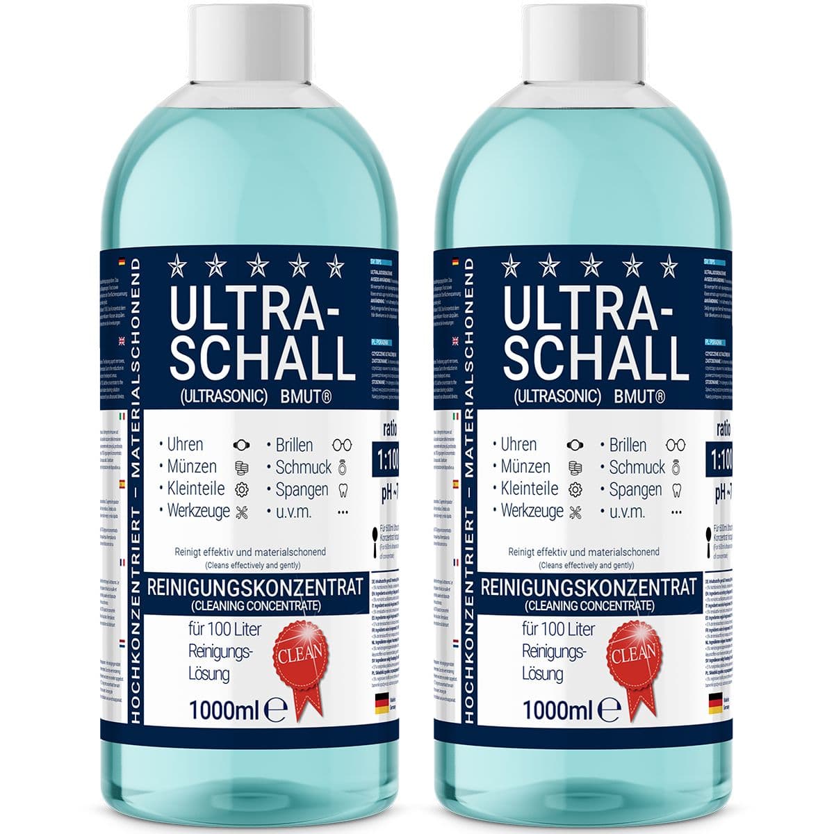 BMUT Pulitore ad ultrasuoni concentrato 2000 ml Detergente