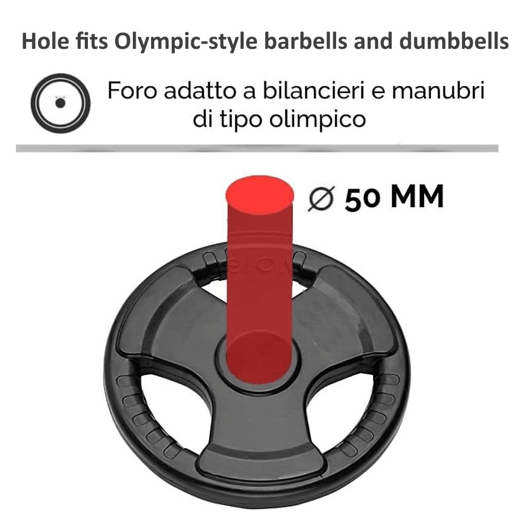 FFitness Disco Olimpionico Gommato da 5 Kg  FF 1 St view 2