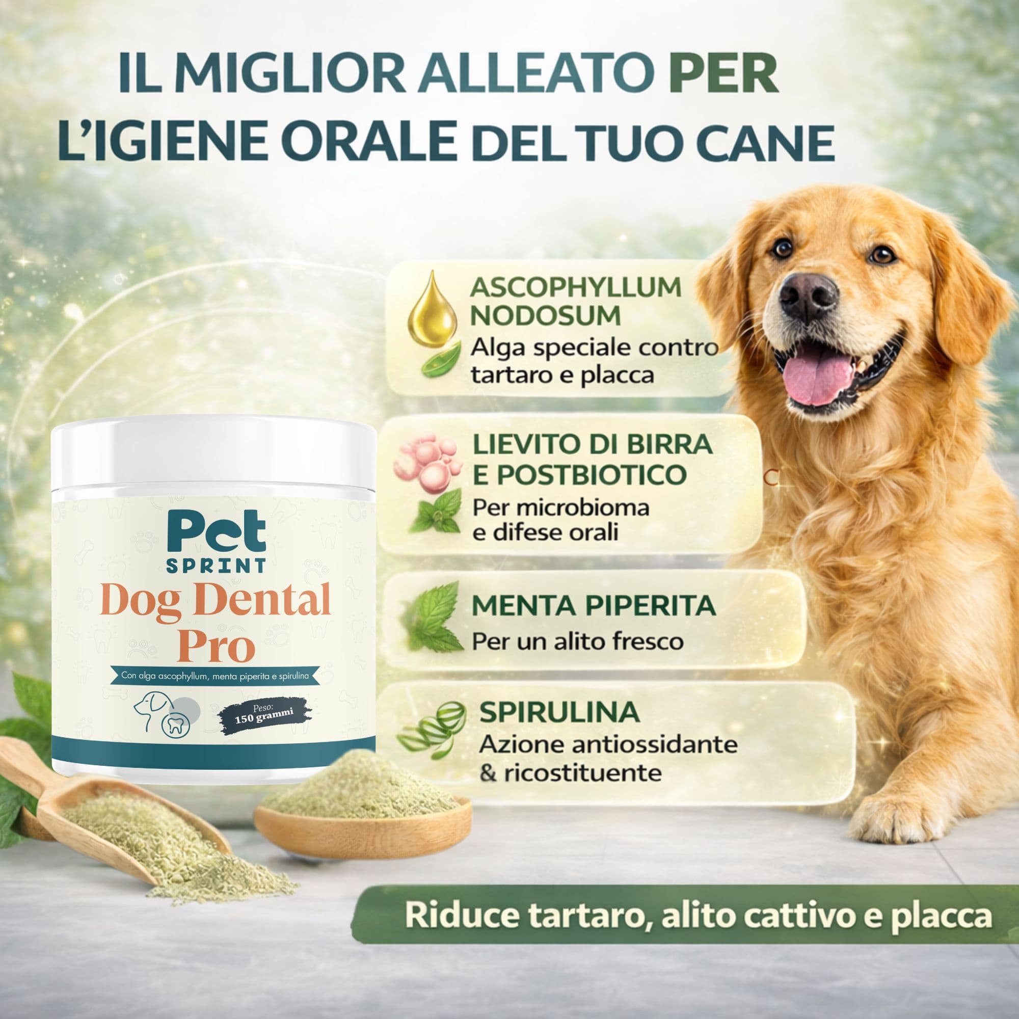 Dog Dental PRO Polvere Pulizia Denti 150 g view 2