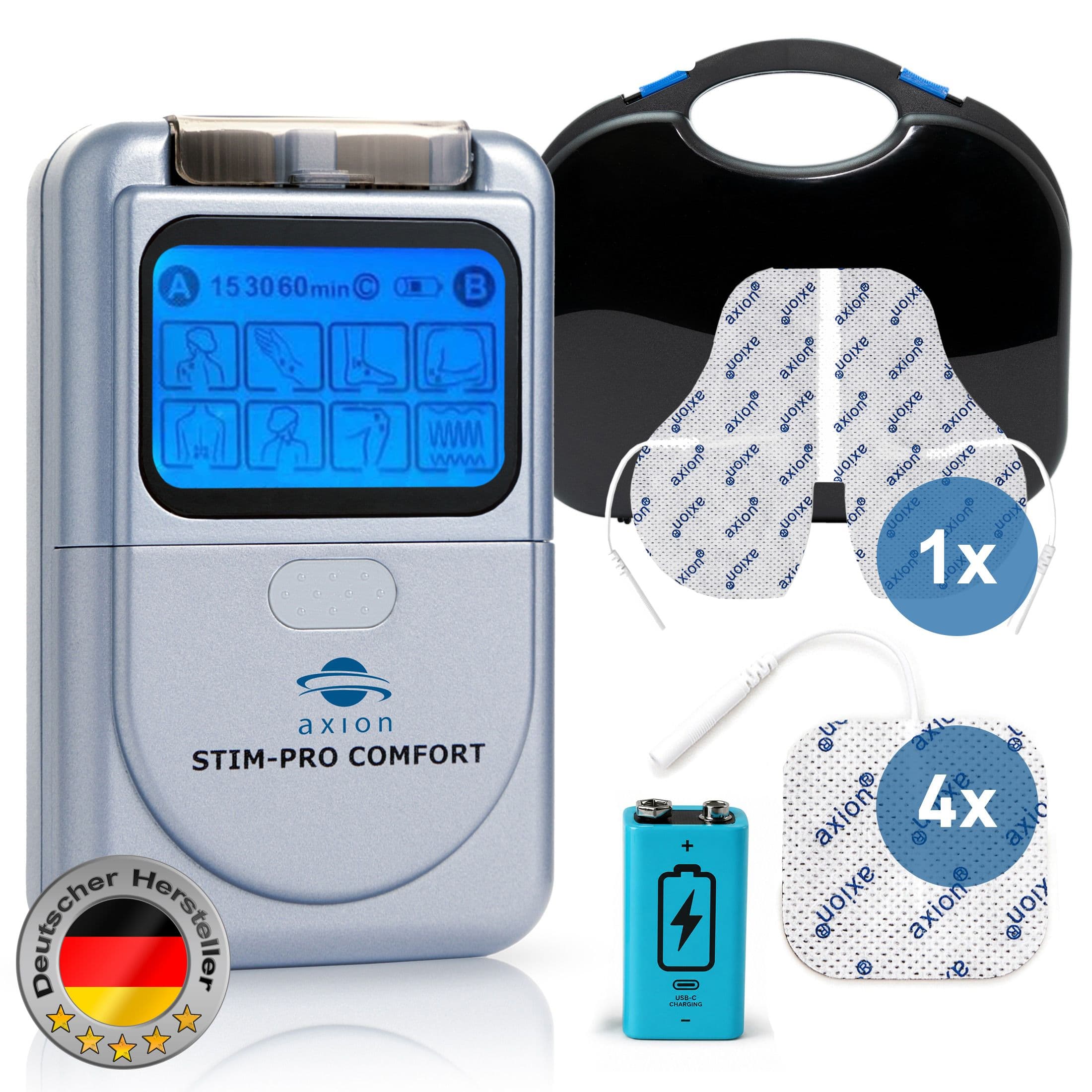 axion® Dispositivo TENS a 2 canali STIM-PRO COMFORT contro il dolore, 