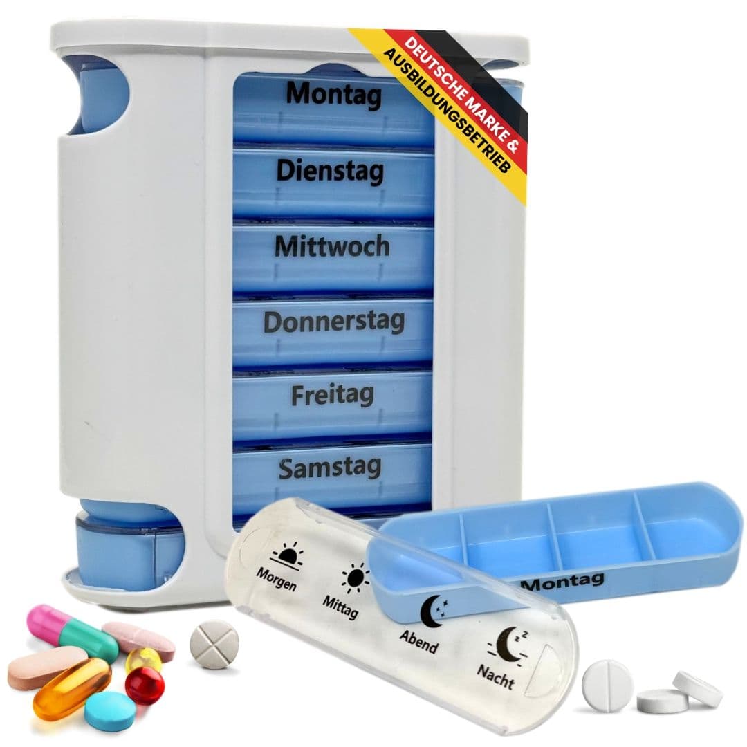 LisaCare scatola per compresse - dispensatore di farmaci per 7 giorni 
