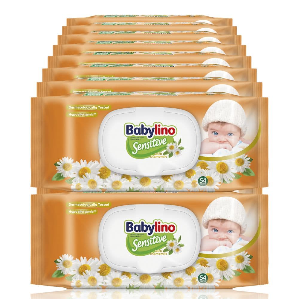 Salviette Babylino Sensitive alla Camomilla, formula 98% Naturale, rip