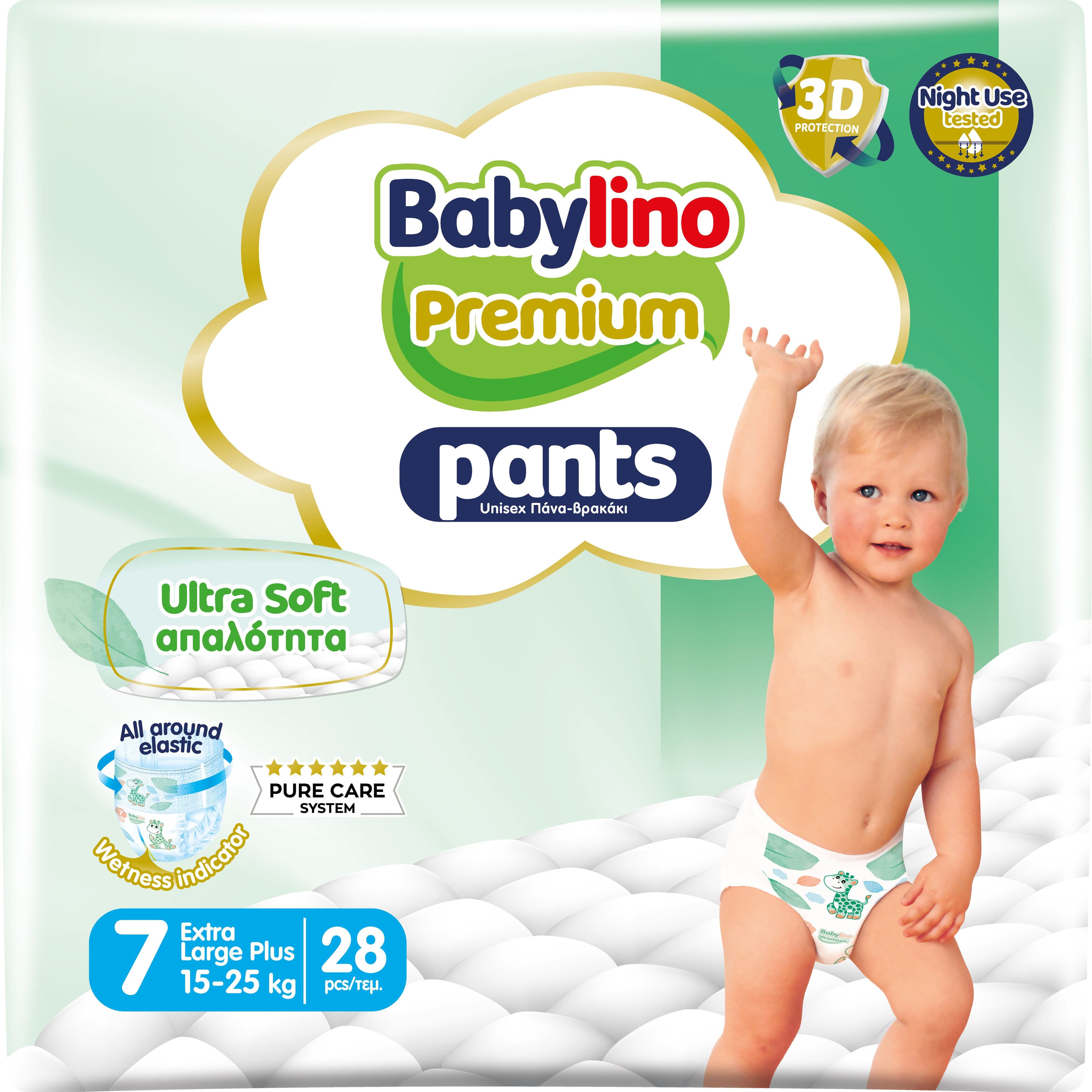 Babylino Premium Pants, Pannolini a mutandina Taglia 7 ULTRA SOFT, XL 