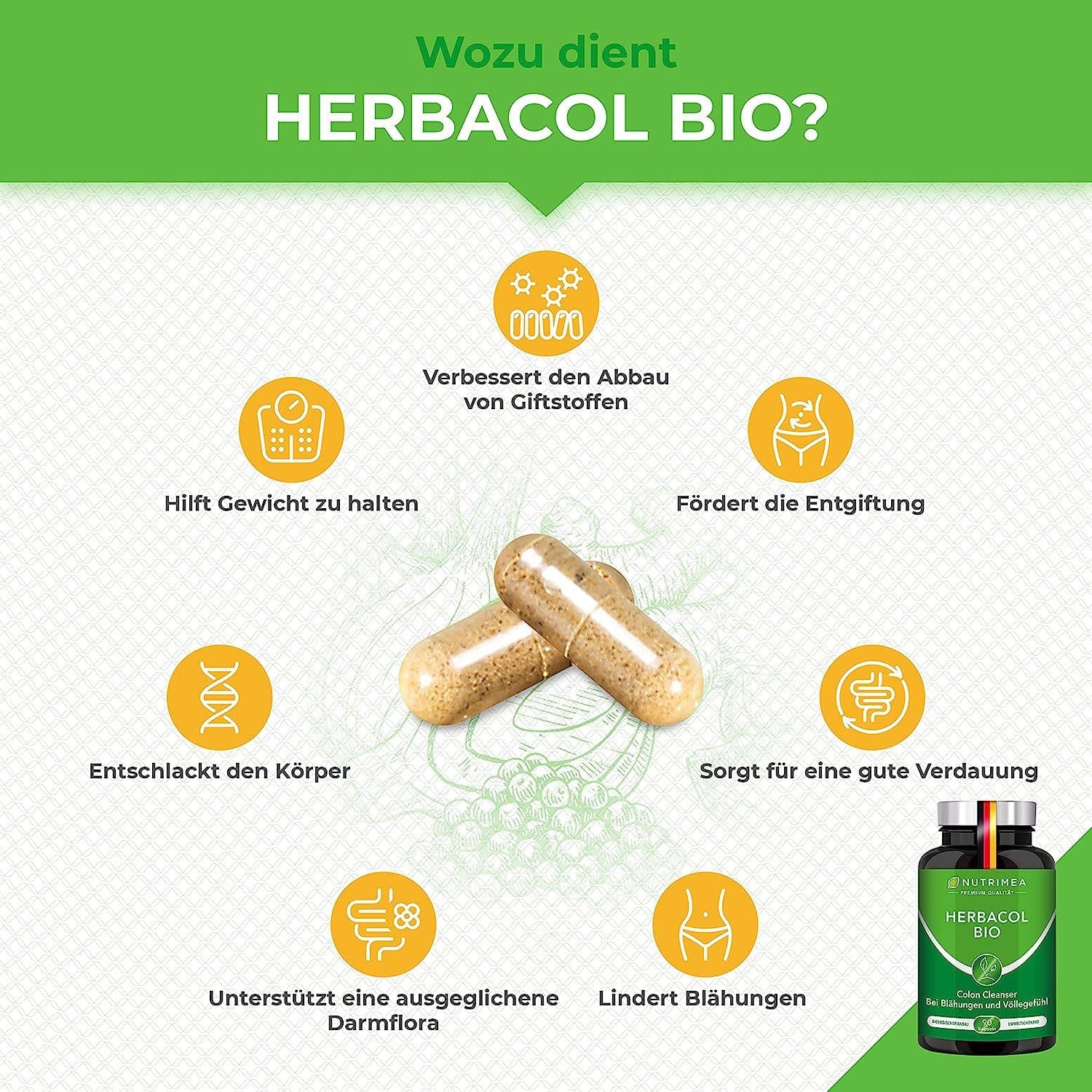 Nutrimea DETOX-Kur HERBACOL 100% BIO | Purifica e disintossica natural view 2