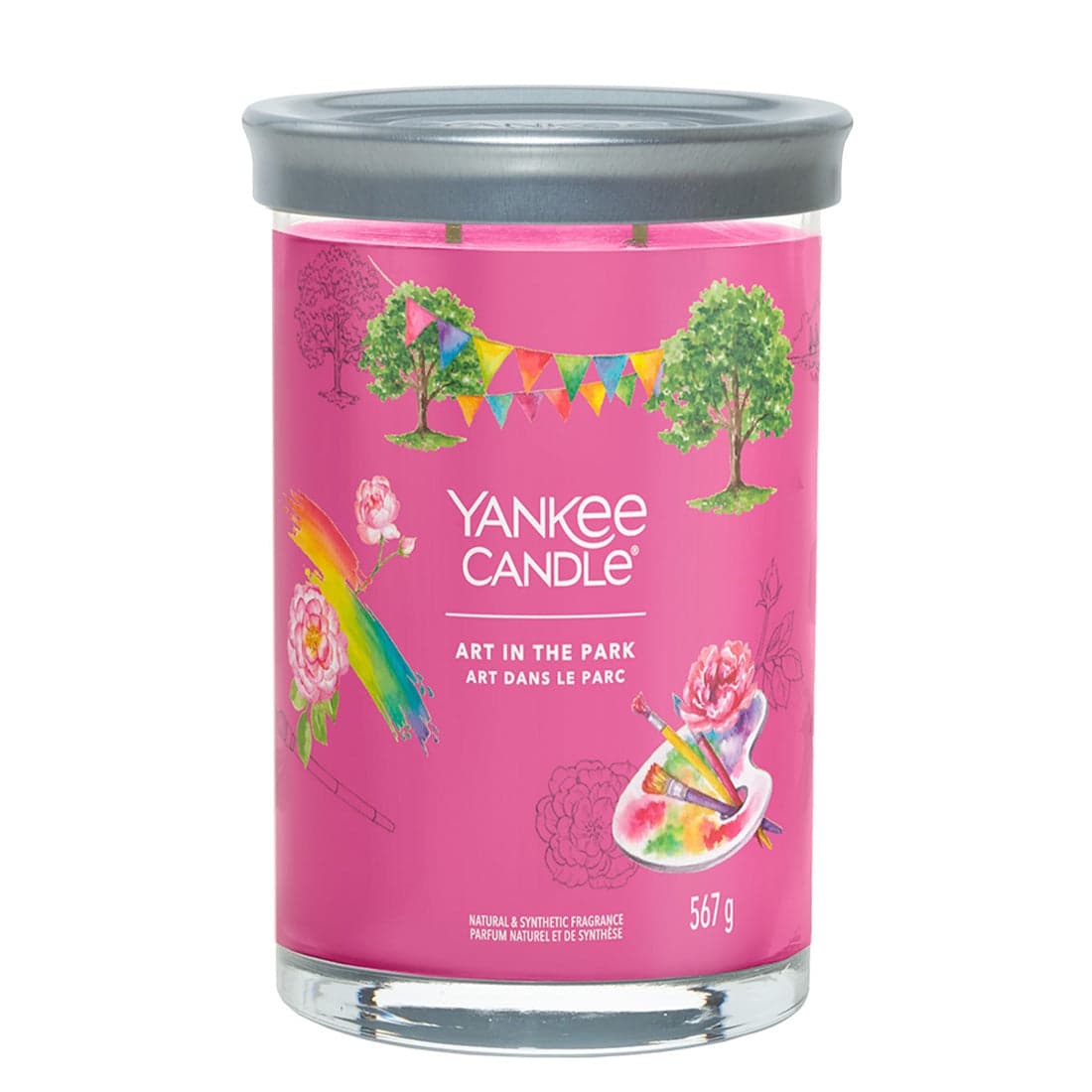 YANKEE CANDLE Art In The Park 567 g Candela Profumata Tumbler Signature Grande 2 Stoppini