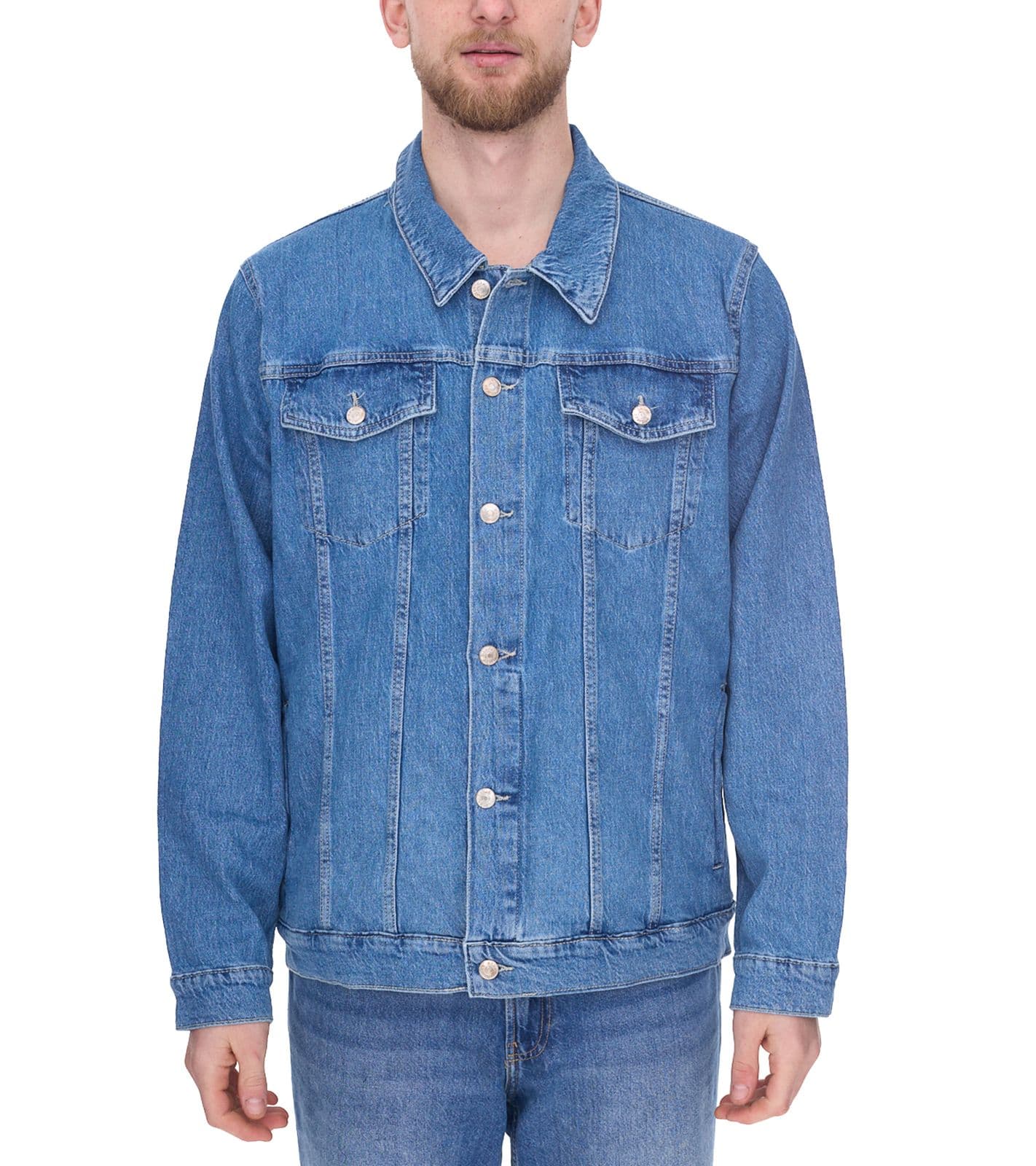 Giacca jeans da uomo Denim Project Giacca di jeans Giacca basic Giacca per il tempo libero DP3730 559 Blu