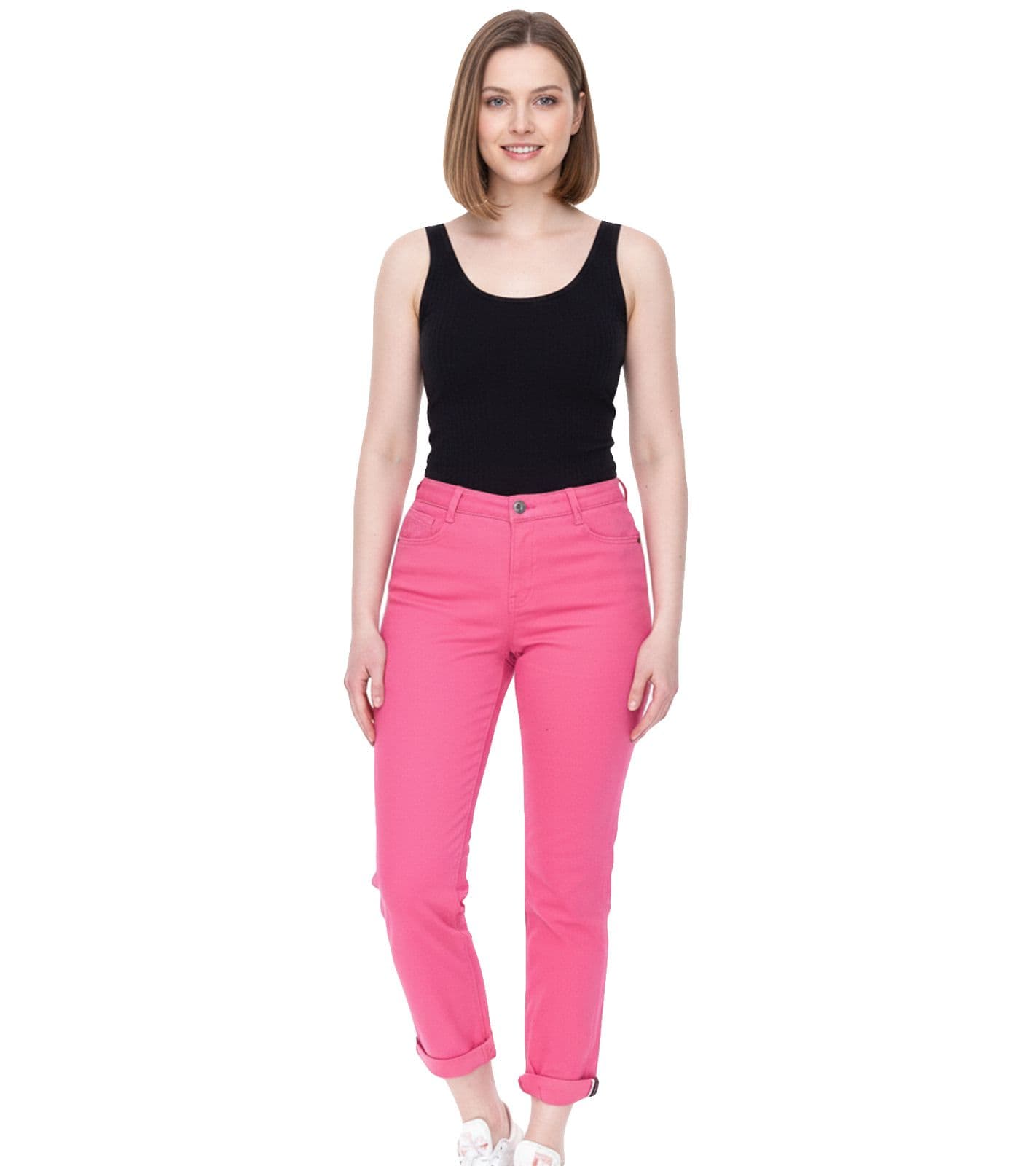Pantaloni da donna in cotone Alife and Kickin stile denim 5 tasche 51977322 rosa