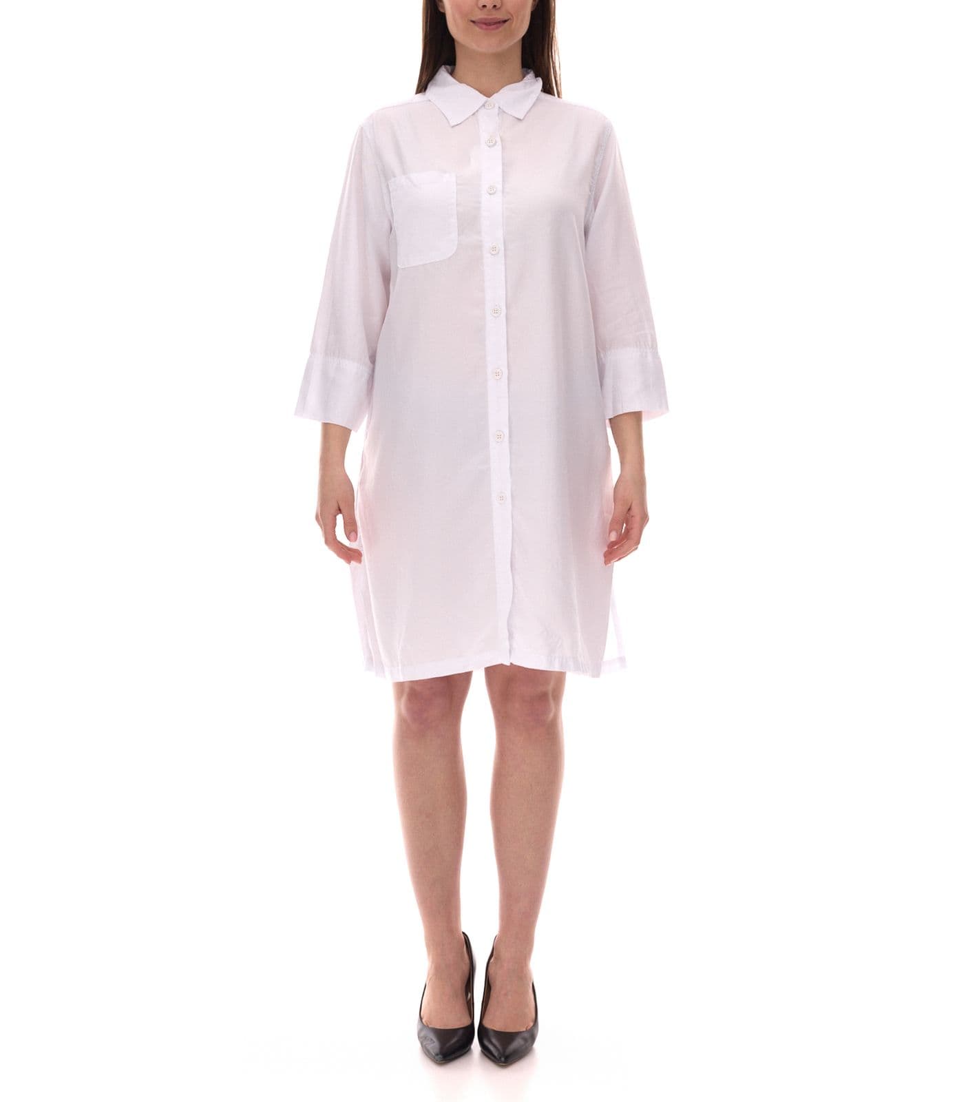 OTTO Donna Camicetta Vestito Estivo Camicetta con Collo Kent Camicia Manica Lunga 89347006 Bianco