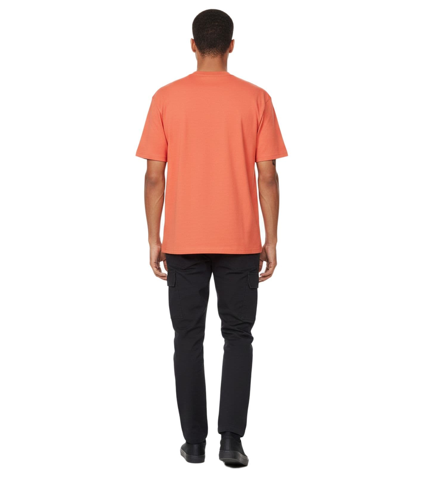 RE:COVERED X NFL T-shirt da uomo con grande logo BEARS stampato in cotone girocollo MMNFL1140 arancione view 2