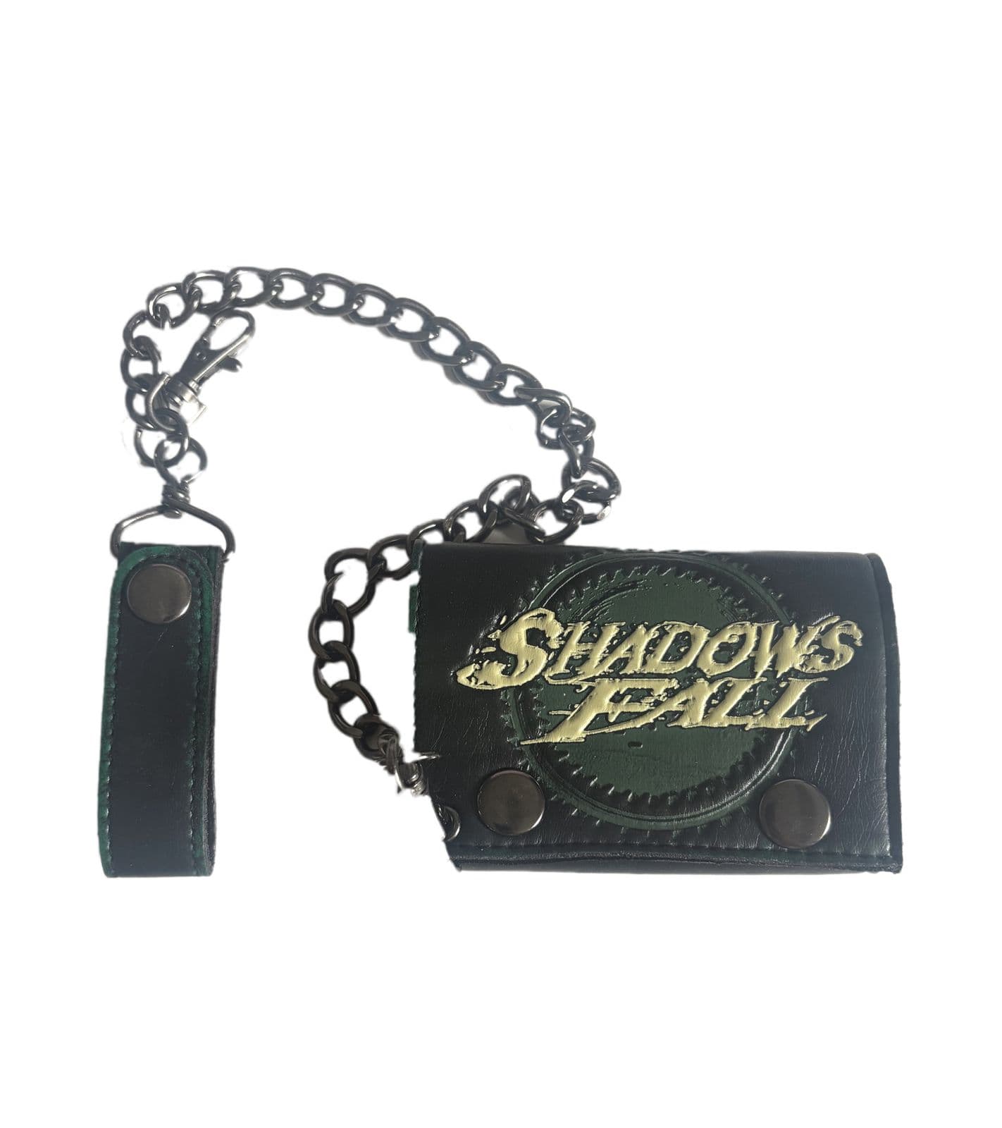 Portafoglio elegante a fascia Shadows Fall con logo LW105788SHF Nero/Verde