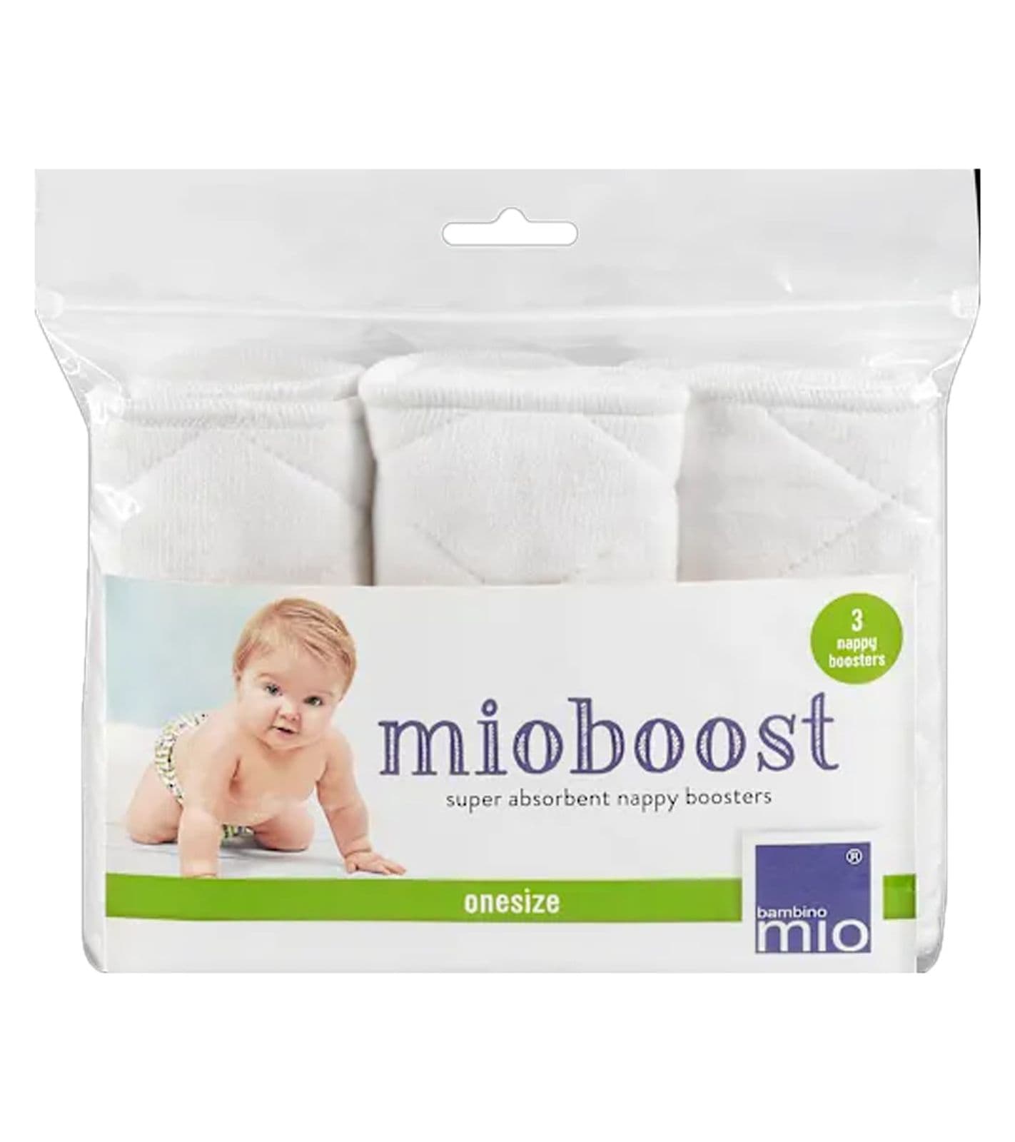 Confezione da 3 inserti assorbenti per pannolini lavabili Bambino Mio Baby Toddler con strato superiore Stay-Dry, inserto per pannolini lavabili view 2