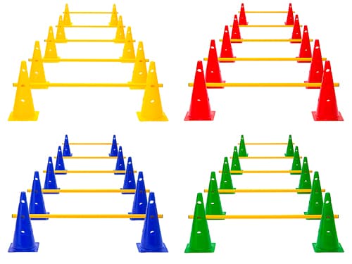 Hurdles set of 5 in 4 colours - height: 38 cm