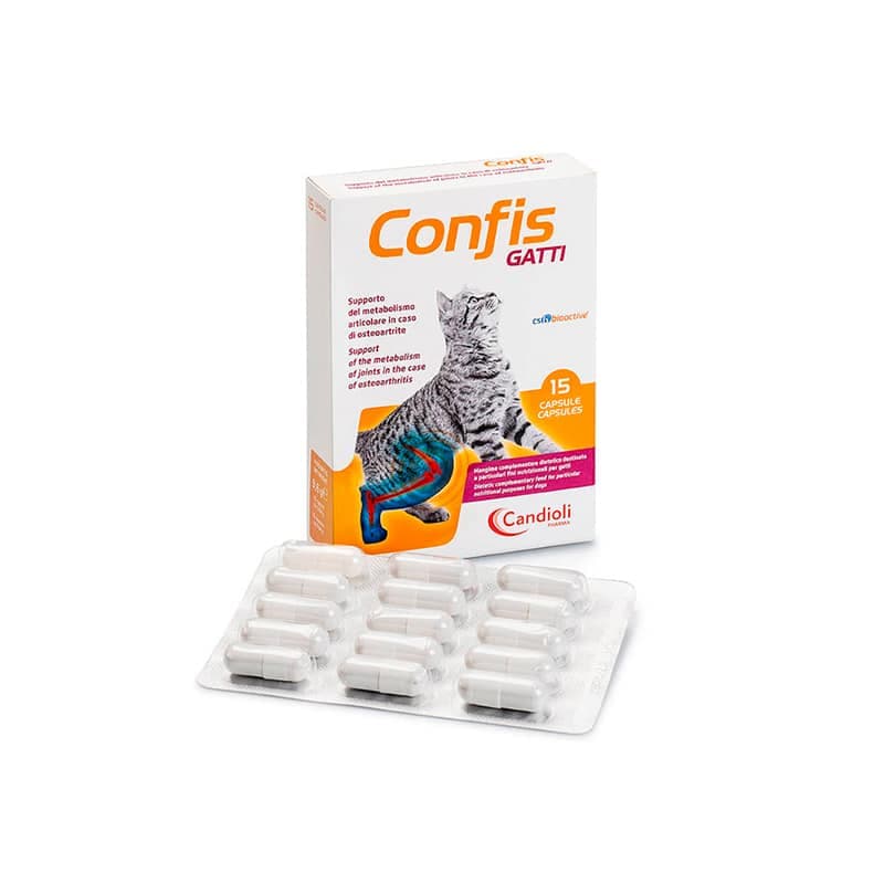 CONFIS GATTI (15 cpr) - Integratore alimentare in compresse per la salute delle articolazioni dei gatti
