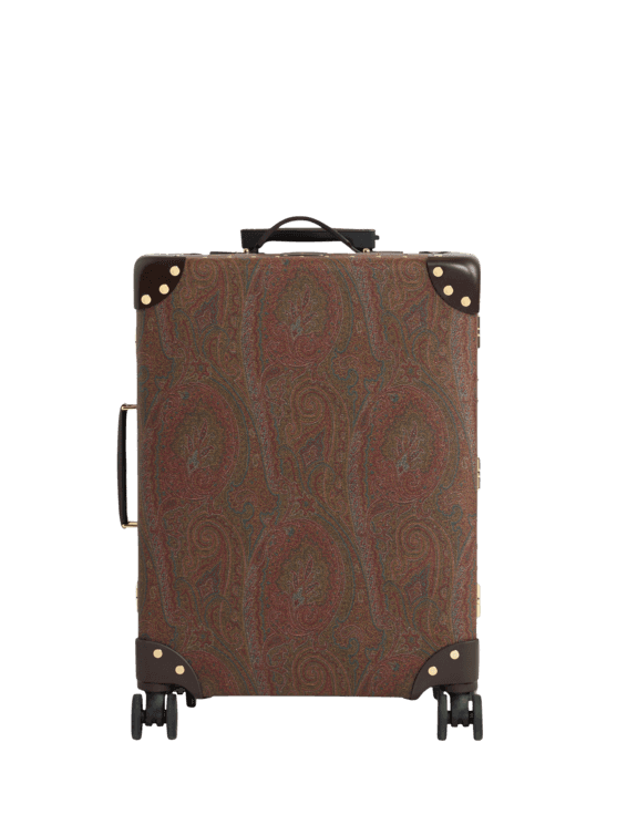 Etro, Trolley Medio In Arnica E Pelle Etro X Globe-trotter, Uomo, Marrone