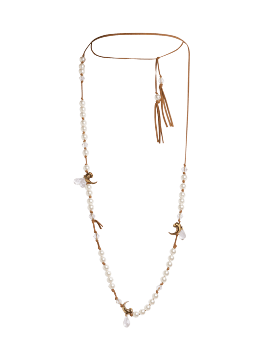 Etro, Collana Con Perle E Api Paisley, Donna, Oro