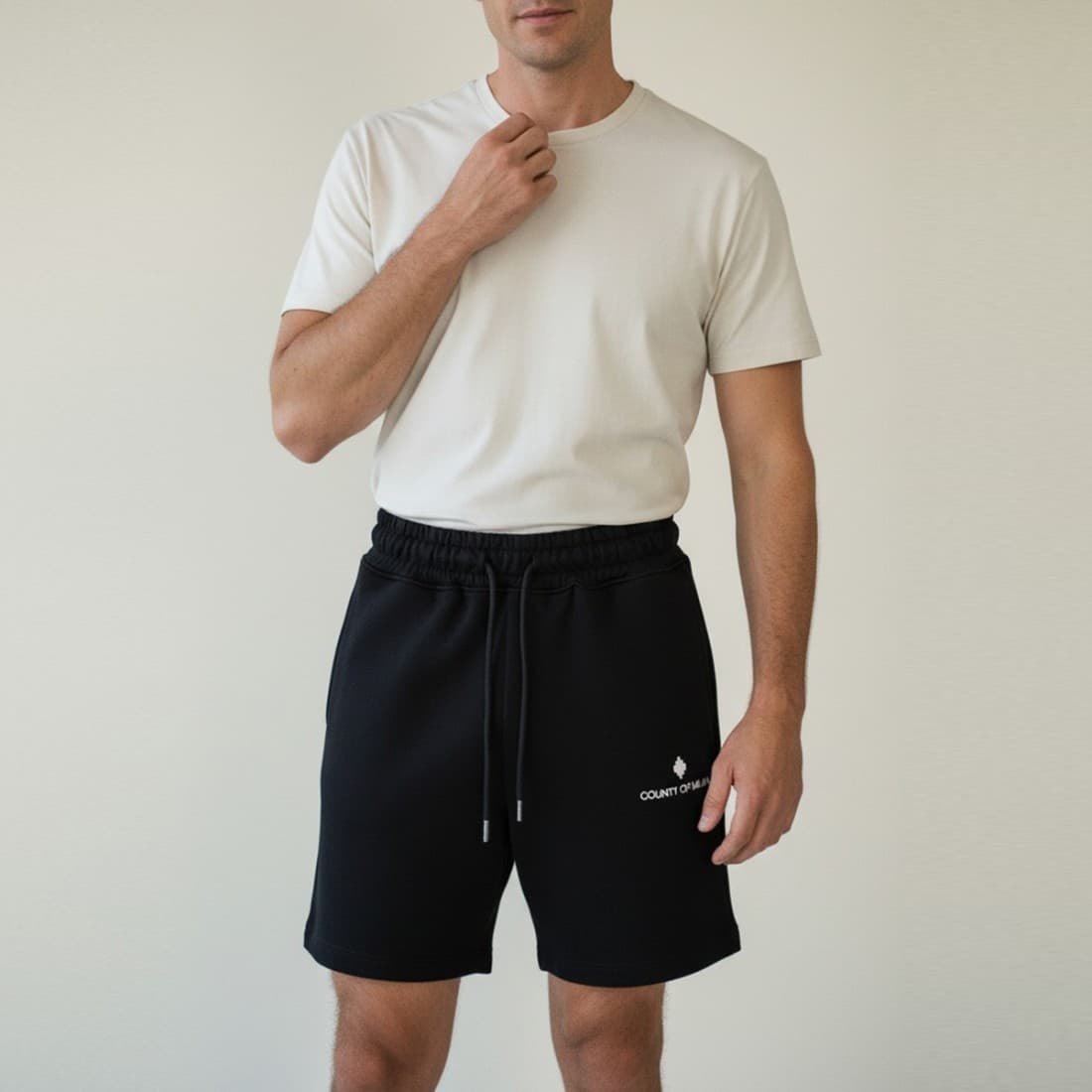 COUNTY OF MILAN - Short con logo - Colore: Nero,Taglia: S