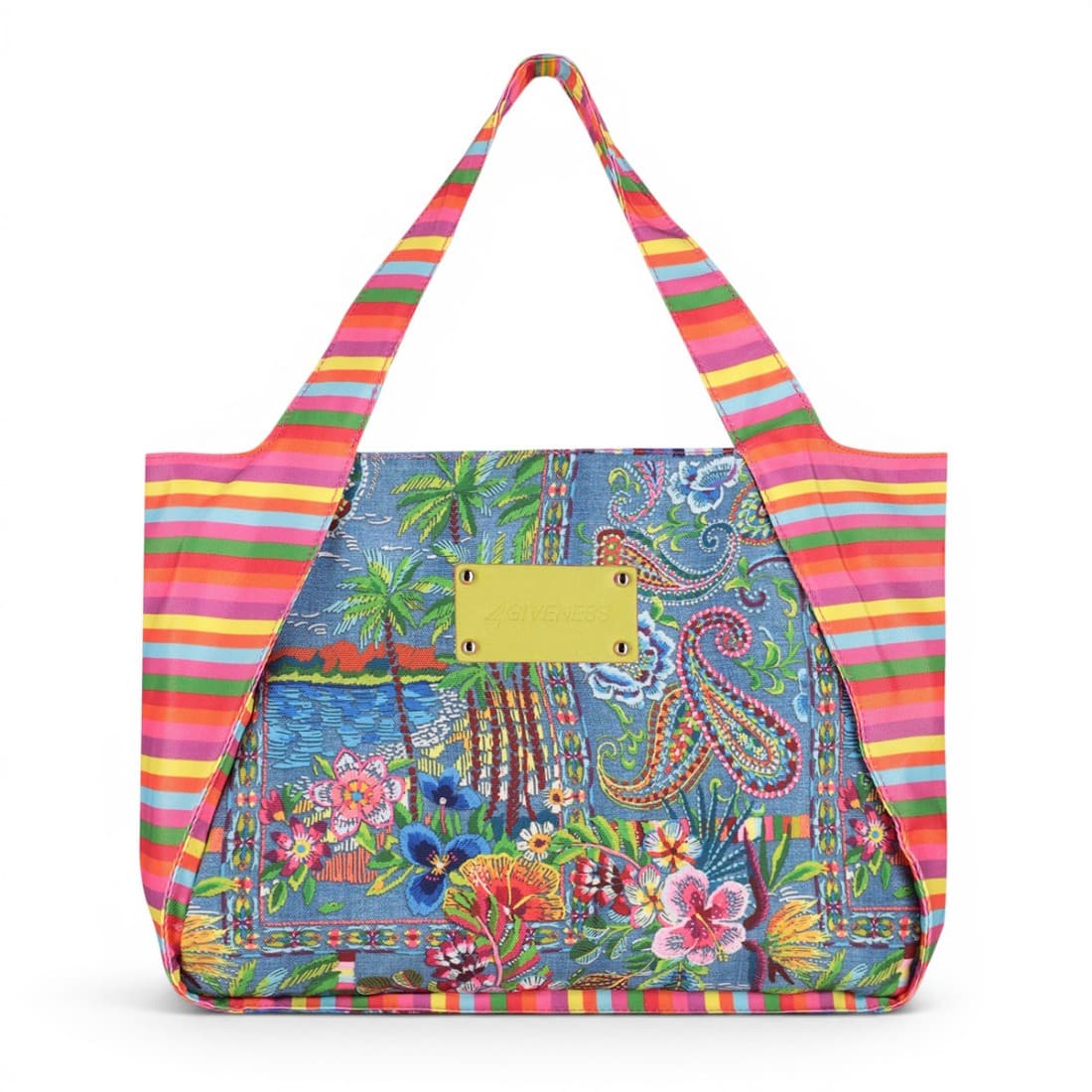 4GIVENESS - Borsa da mare con fantasia Mexico - Taglia: TU,Colore: Multicolore