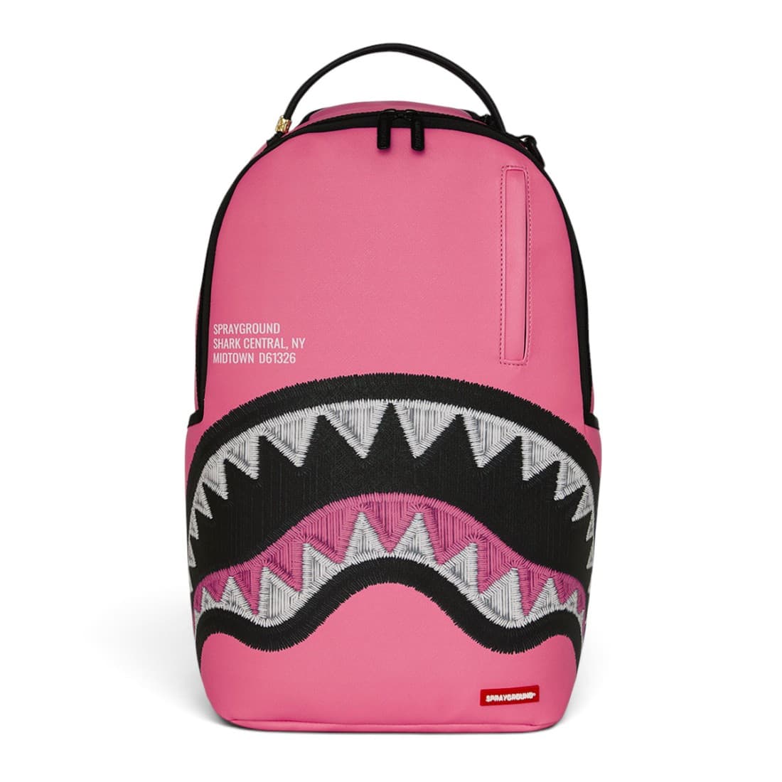 SPRAYGROUND - Zaino Shark Central Pink Embroidered Shark - Taglia: TU,Colore: Rosa