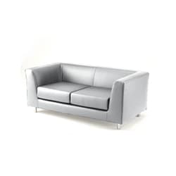 Divano collettività Quad Unisit - pelle - bianco - QD2/PQ