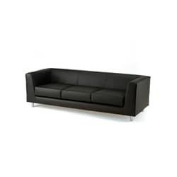 Divano collettività Quad Unisit - pelle - nero - QD3/PN