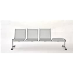 Panca con tavolino Plexus Unisit - acciaio - argento - PS3PT