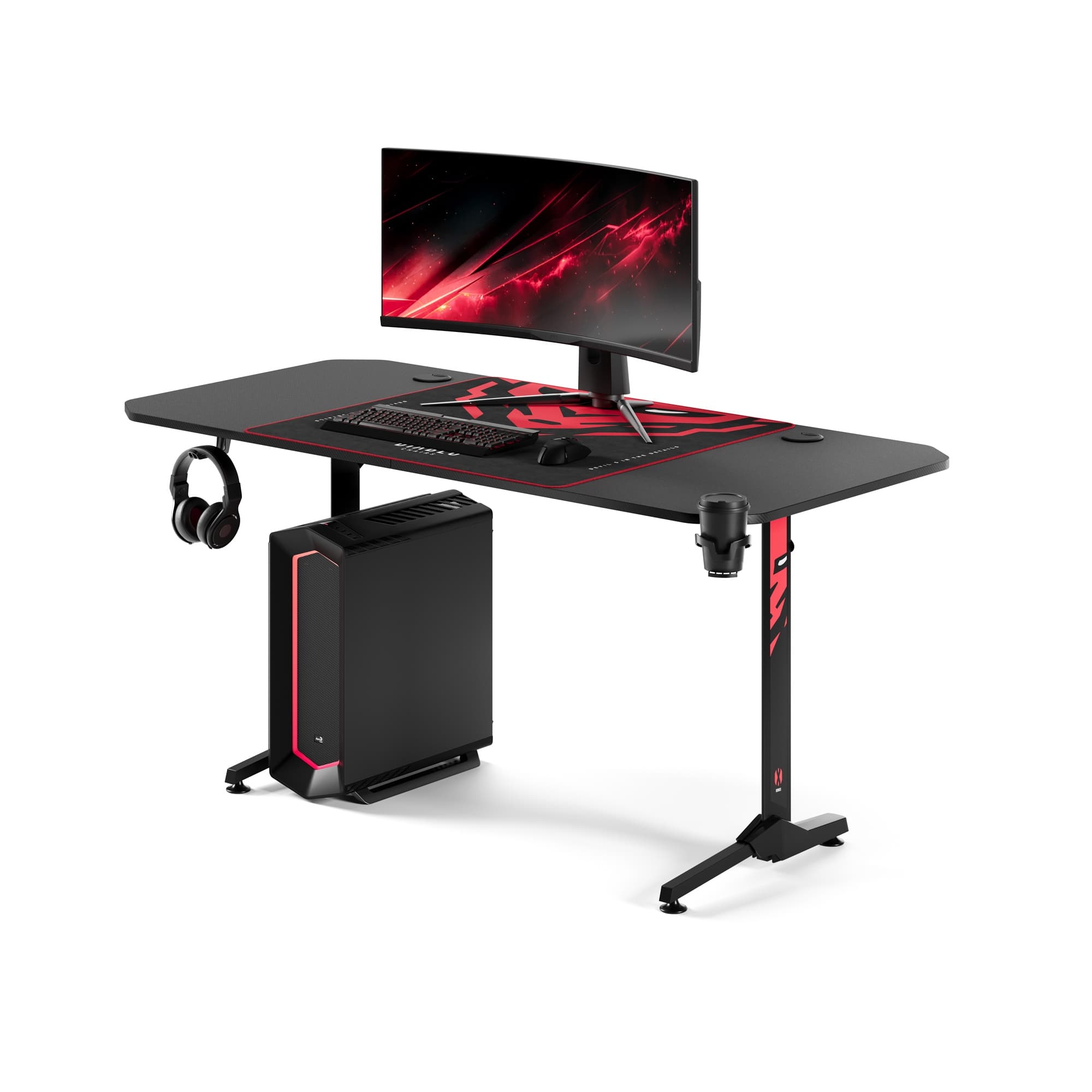 Scrivania gaming 160 cm nera: Diablo X-Mate 1600