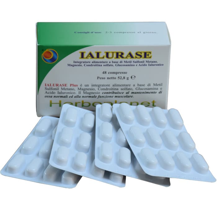 Ialurase Plus - Herboplanet - 48 compresse - Integratore alimentare che supporta le ossa e i muscoli