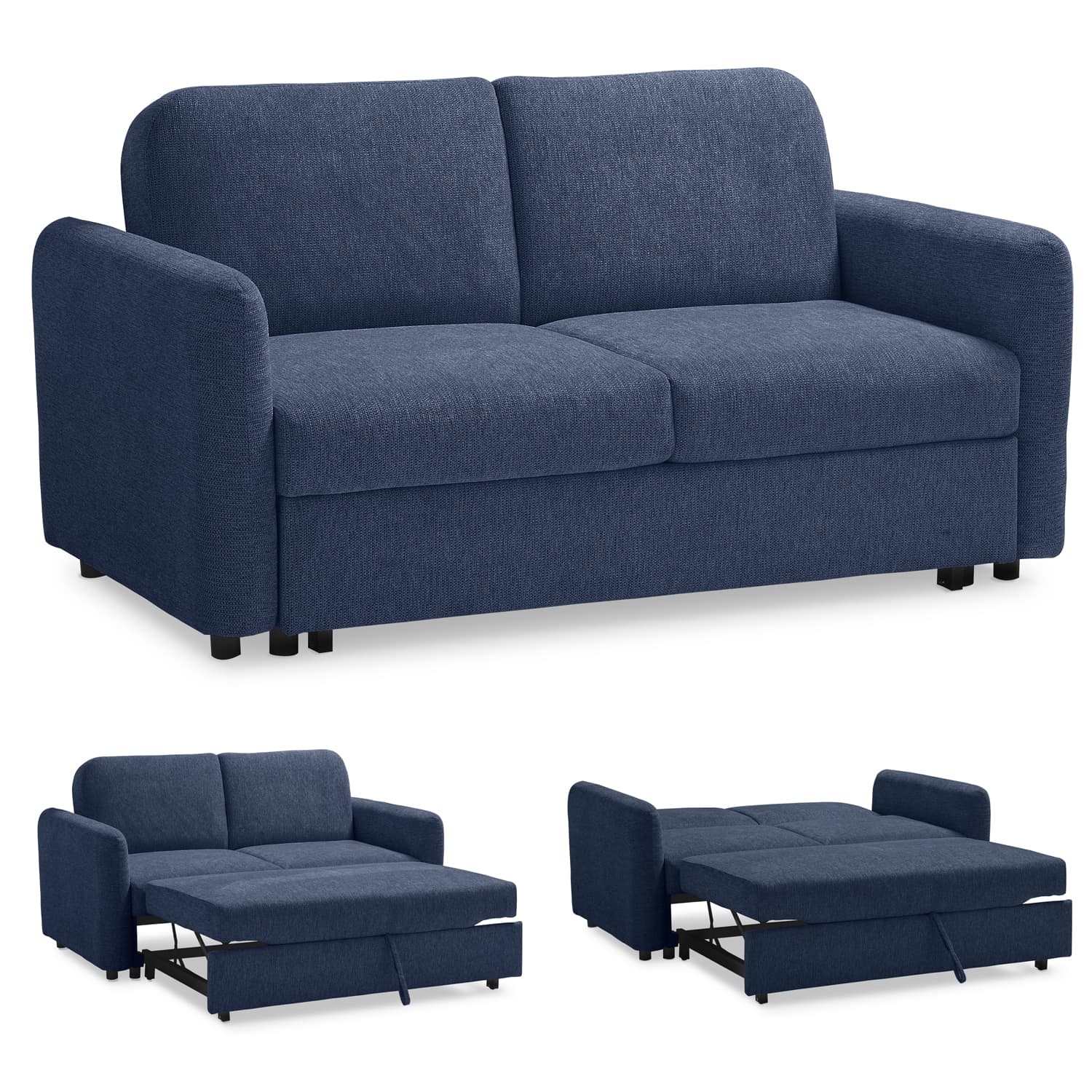Divano Letto 2 Posti Matrimoniale NELLY Blu
