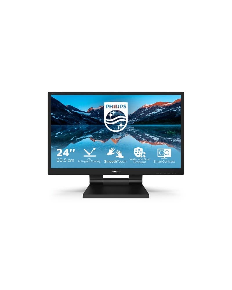 MONITOR PHILIPS TOUCH LED 23.8" Wide 242B9TL/00 IPS 1920x1080 5ms 250cd/mq 1000:1(50.000.000:1)2x2WMM ReginH VGA DVI HDMI DP USB