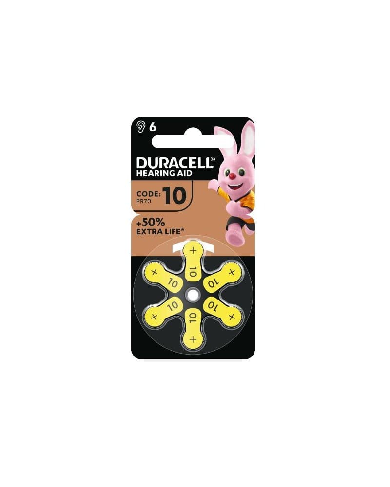 Duracell EasyTab 10 Batterie Acustiche Gialle