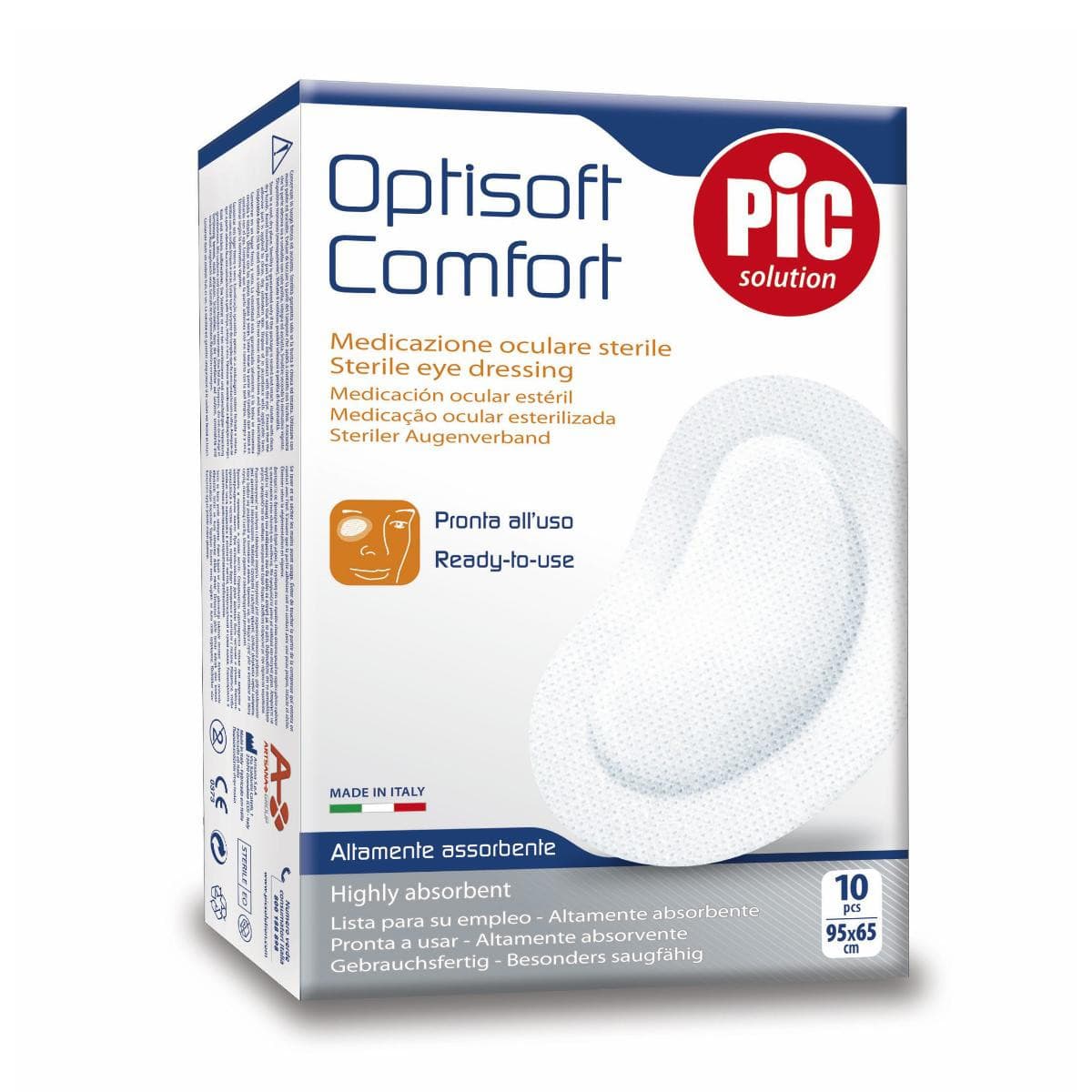 Pic Optisoft Comfort Tampone Oculare Adesivo 10 Pezzi