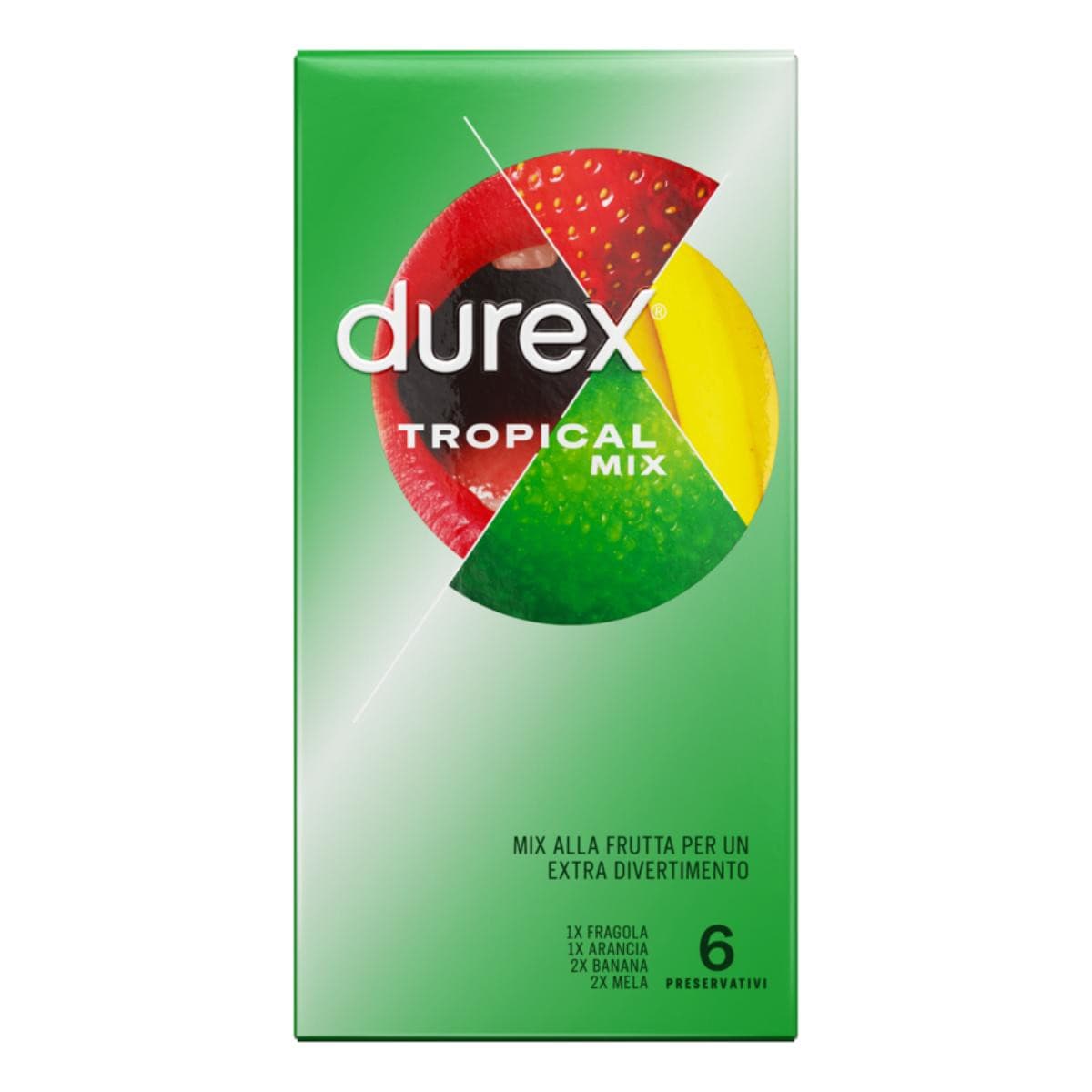 Durex Tropical Mix Profilattici Aromatizzati, 6 pezzi