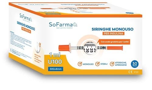 SIRINGA INSULINA 1 30PZ SOFARM