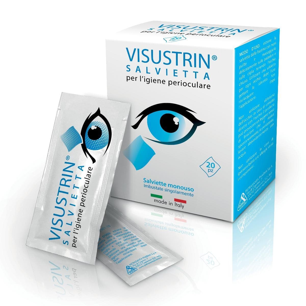 Visustrin - Salvietta per l'igiene Oculare, 20 salviettine