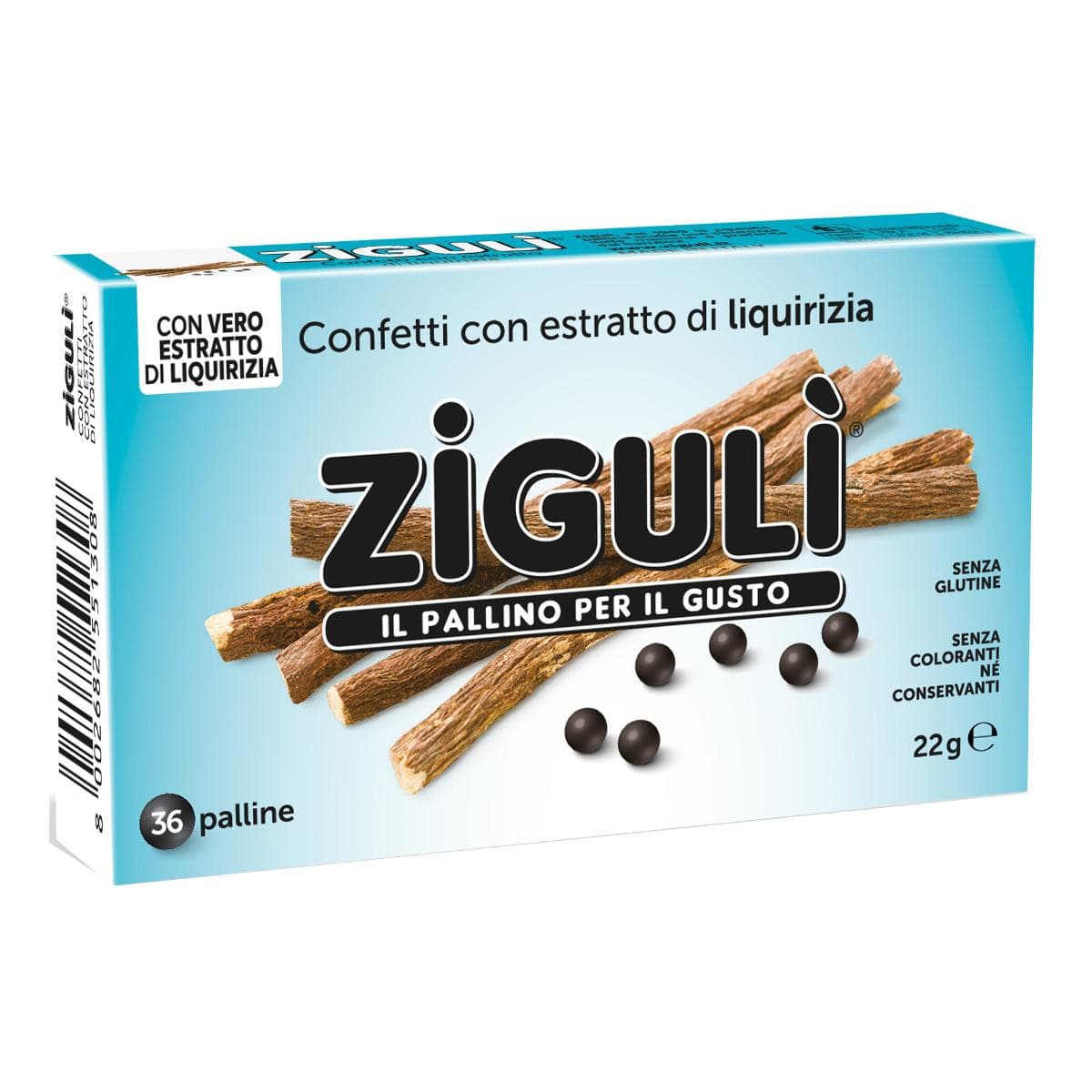 Zigulì Gusti Tradizionali Confetti alla Liquirizia, 36 Palline