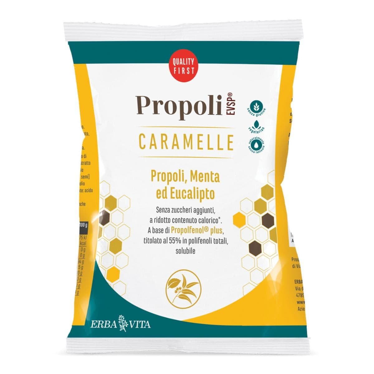 Propoli EVSP - Caramelle Gusto Menta e Eucalipto, 65g