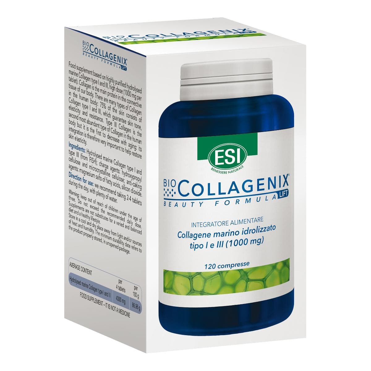 ESI Biocollagenix - Integratore Alimentare Anti Age, 120 Compresse