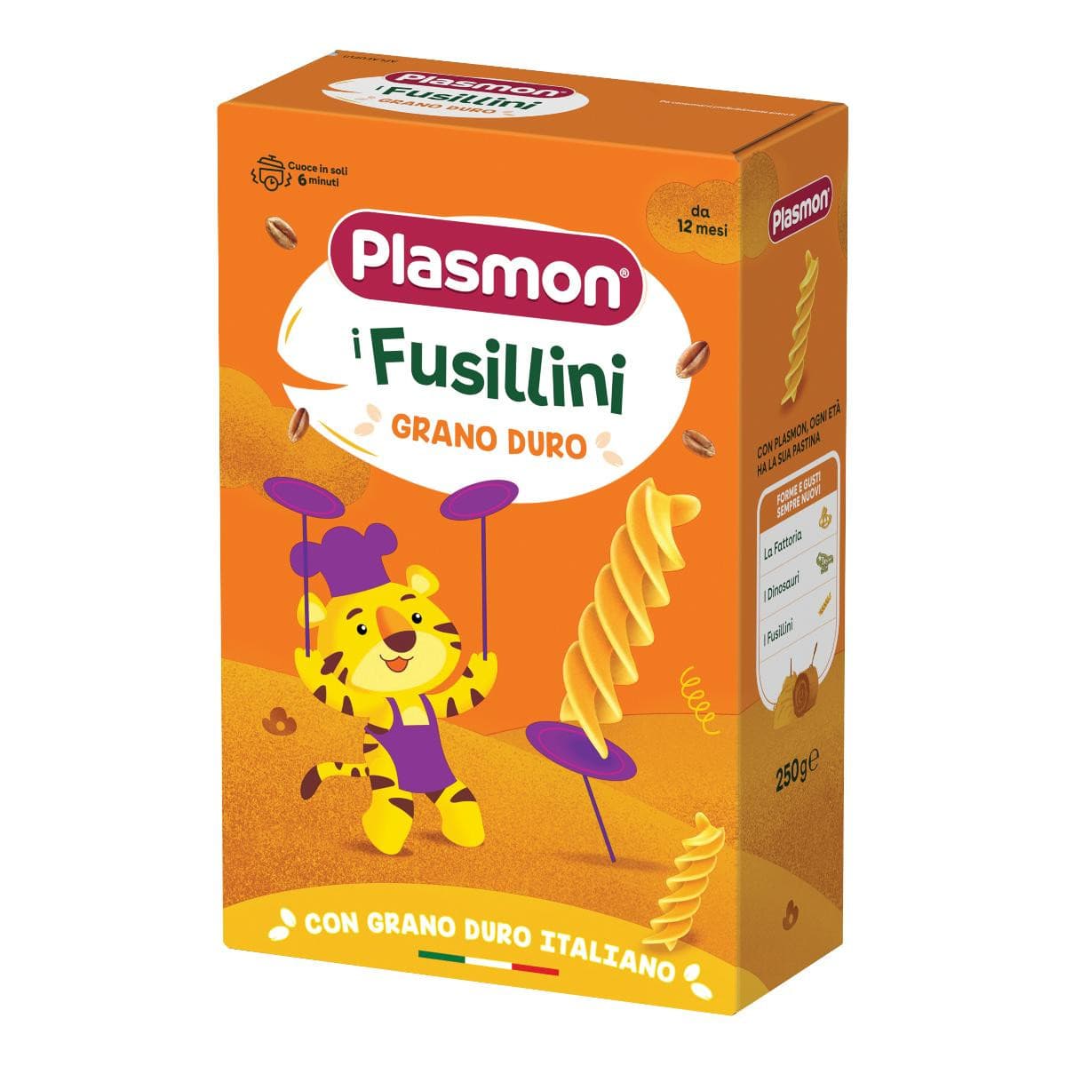 Plasmon Pasta Fusillini Grano Duro 250g 12Mesi+